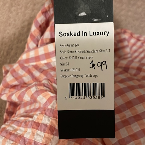 NWT Soaked in Luxury button up - Picture 6 of 6